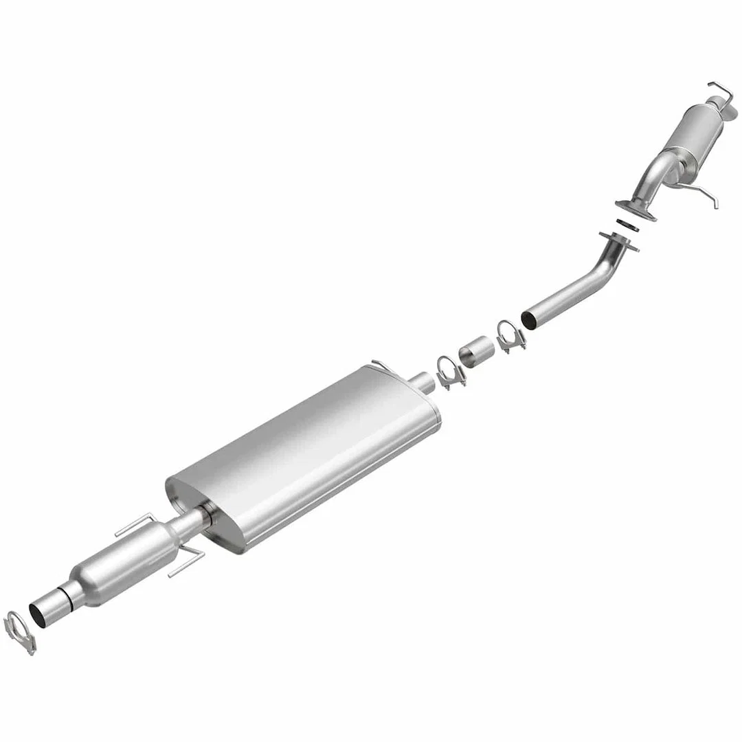 106-0062 – BRE EXHAUST Exhaust System Kit, Aluminized Steel With Mufflers 2-1/4 Inch Pipe Diameter Single Exhaust Wit...